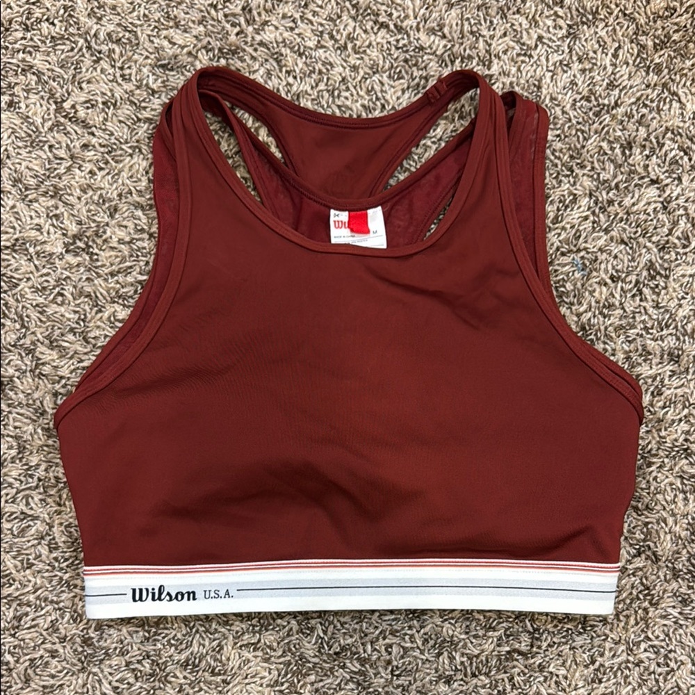 Wilson Women's Burgundy Sports Bra